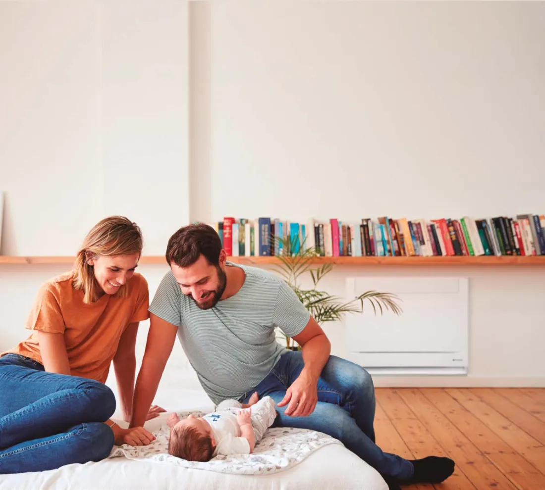 Panasonic Gulvmodell Z gulvkonsoll i en familiestue